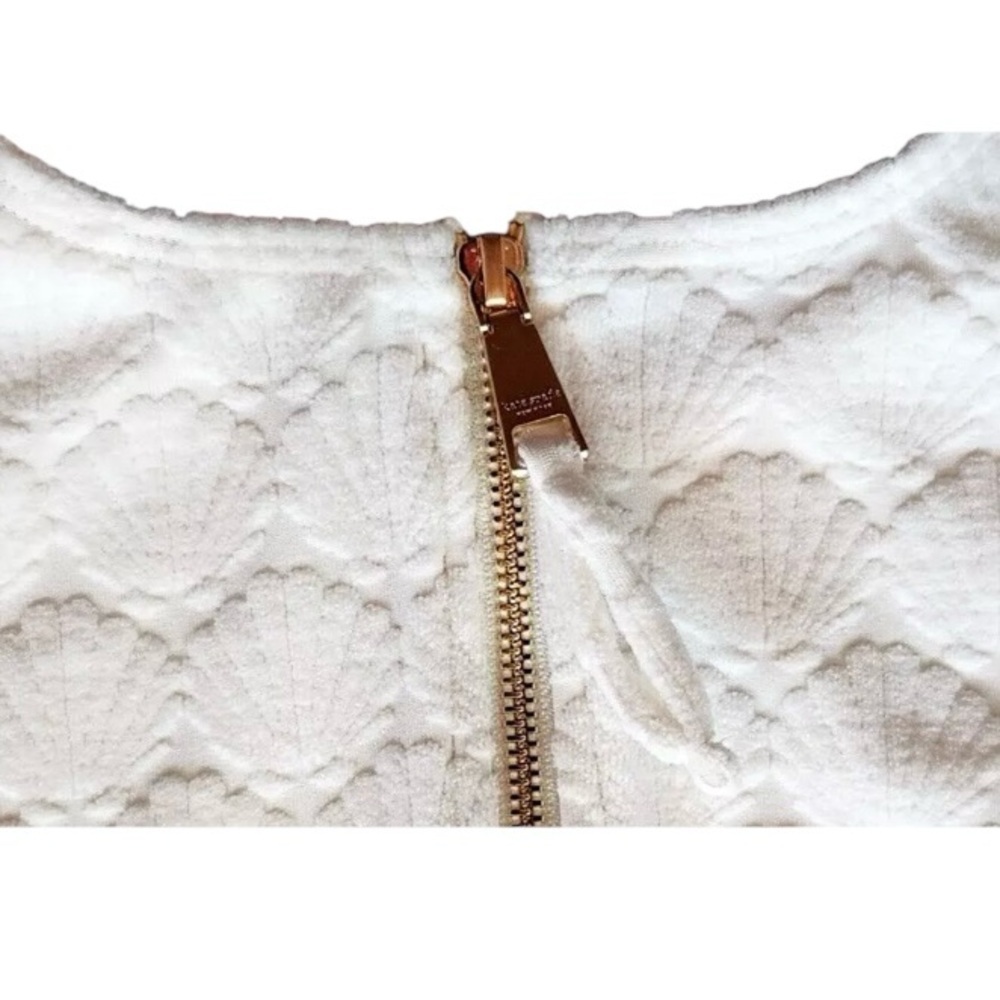 Kate Spade Belted Long Sleeve One Piece rash guard Shell Jacquard Swimsuit NEW - Picture 6 of 7